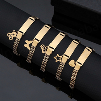 Pulsera de Acero Inoxidable Lisa y Curva, Brillante, para Grabado Láser Personalizado con el Nombre y Fecha de Nacimiento del Bebé