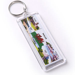 Clear Acrylic Keychain With Custom Photo Insert DIY Fashion Keyring For Promotion Gifts Environmental Friendly <b>Plastic</b> <b>Key</b> Chain - Product Image 6