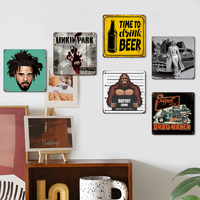 Letrero Metálico Cuadrado Personalizado de 20cm 30cm, Póster Decorativo, Placa de Hojalata, Letrero de Metal