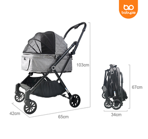 <span class=keywords><strong>Poussette</strong></span> pour <span class=keywords><strong>chien</strong></span> 3 en 1 pas chère en gros avec panier amovible, <span class=keywords><strong>poussette</strong></span> pliable pour animaux de compagnie, pour 4 petits animaux, pour <span class=keywords><strong>chien</strong></span> et chat - Product Image 2