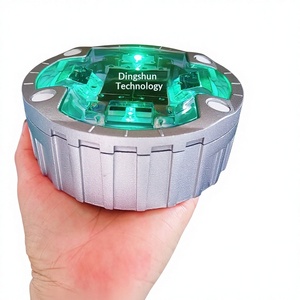LED Solar Recessed Deck Light Aluminum Alloy Ground Buried Pavement Outdoor IP68 Waterproof Multi-Color Epistar DingShun