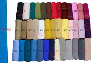 Vente en gros de foulards musulmans bon marché pour femmes, couleurs unies, châle en coton, <span class=keywords><strong>hijab</strong></span> avec strass, hiver, été, printemps, automne, tous les bonnets - Product Image 3