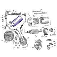 Pièces d'origine 12V 24HP CJK750 Bobine d'allumage Assy. Pour M1 Ur.al M72 K750 Oldtimer Sidecar Fil haute tension Assy.