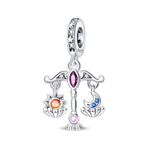 Pendentif <span class=keywords><strong>porte</strong></span>-<span class=keywords><strong>bonheur</strong></span> style danse du lion chinois avec zircon plaqué argent, forme cœur taillé en rose, unisexe, pour usage quotidien - Product Image 3