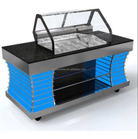 Station de buffet mobile OKEY, comptoir de bar à cocktails, station de buffet portable, table de buffet pliable, station de bar mobile