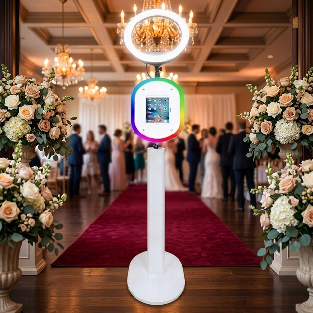 Rental Ready Instant Print Portable Photo Booth RGB Light Suit 10.2-13inch ipad High Quality ipad Photo Booth Machine
