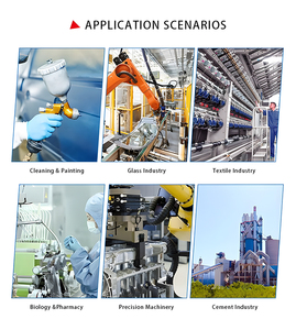 Compresseur d'air industriel à vis lubrifié stationnaire à vitesse variable (VFD) à haut rendement, refroidi par air, avec moteur PLC IE5, économie de 30 %, livraison rapide - Product Image 4