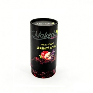 Food Grade Paper Tube Packaging Paper Tea <b>Box</b> with Metal Cap Eco-friendly Material Customize Size and Design - Product Image 3