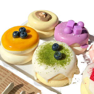 KJKJ Squishy Food Toys Wholesale New Design Tpr Cheese Souffle Strawberry Cake Stress Relief <b>Ball</b> Taba <b>Squeeze</b> Toy Unisex 14 - Product Image 1