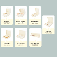 Emballage de bijoux en cuir PU de luxe en gros, boîte d'emballage pour anneaux, bracelets, colliers, boucles d'oreilles, emballage de bijoux personnalisé