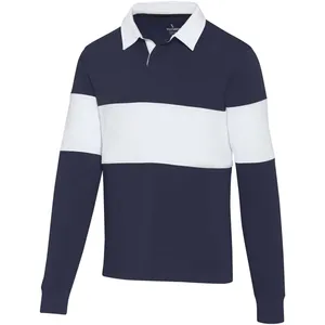 Sudadera Polo de Rugby Orgánica Clyde, Merchandising Sostenible - Product Image 1