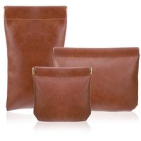 Sac de rangement de voyage multi-tailles avec fermeture à pression, pochettes portables, organiseur de sac à main en cuir