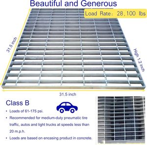 Grille métallique de plateforme, grille en acier galvanisé, <span class=keywords><strong>prix</strong></span> des grilles en acier - Product Image 3