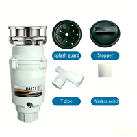 Broyeur de déchets alimentaires électrique domestique Bone-Hammer 1/2HP haute vitesse en acier inoxydable compact BH71 3-Bolt sans fil