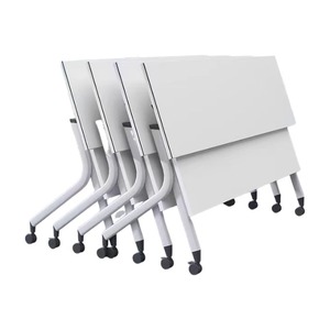 Mesa de Conferência Moderna de Ferro Dobrável e Extensível com Rodas - Product Image 1