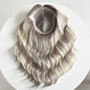 ท็อปเปอร์ผมแท้ยุโรปแบบโมโนเบส  ไร้รอยต่อ สำหรับสุภาพสตรี - Product Image 4