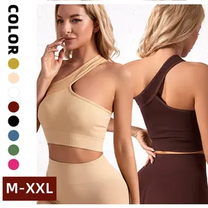 Plus Size Sport BH Wireless Sexy Unterwäsche sammeln weiche Yoga Träger loser BH schulter freies Brust polster Beauty Back Top BH