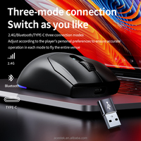Mouse Óptico para Gaming RGB de Triple Modo USB-C+2.4G+BT para Diestros Ergonómico Certificado - Precio Especial para Computadoras, Laptops y Escritorios