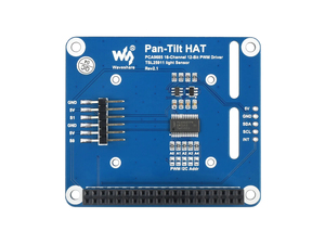 Waveshare 2-DOF Pan-Tilt HAT pour Raspberry Pi, détection d'intensité lumineuse, interface I2C, puce PWM PCA9685, capteur de lumière TSL2581 K817 - Product Image 6