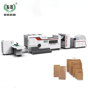 XINKE Logo printing cheap eco recycle food square bottom kraft paper bag making machine