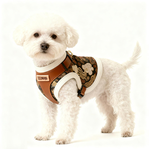 Arnés para Perros con Logotipo Personalizado OEM de Proveedor de Mascotas, Arnés Ajustable de Cuero Premium para Cachorros y Perros Teddy - Product Image 1