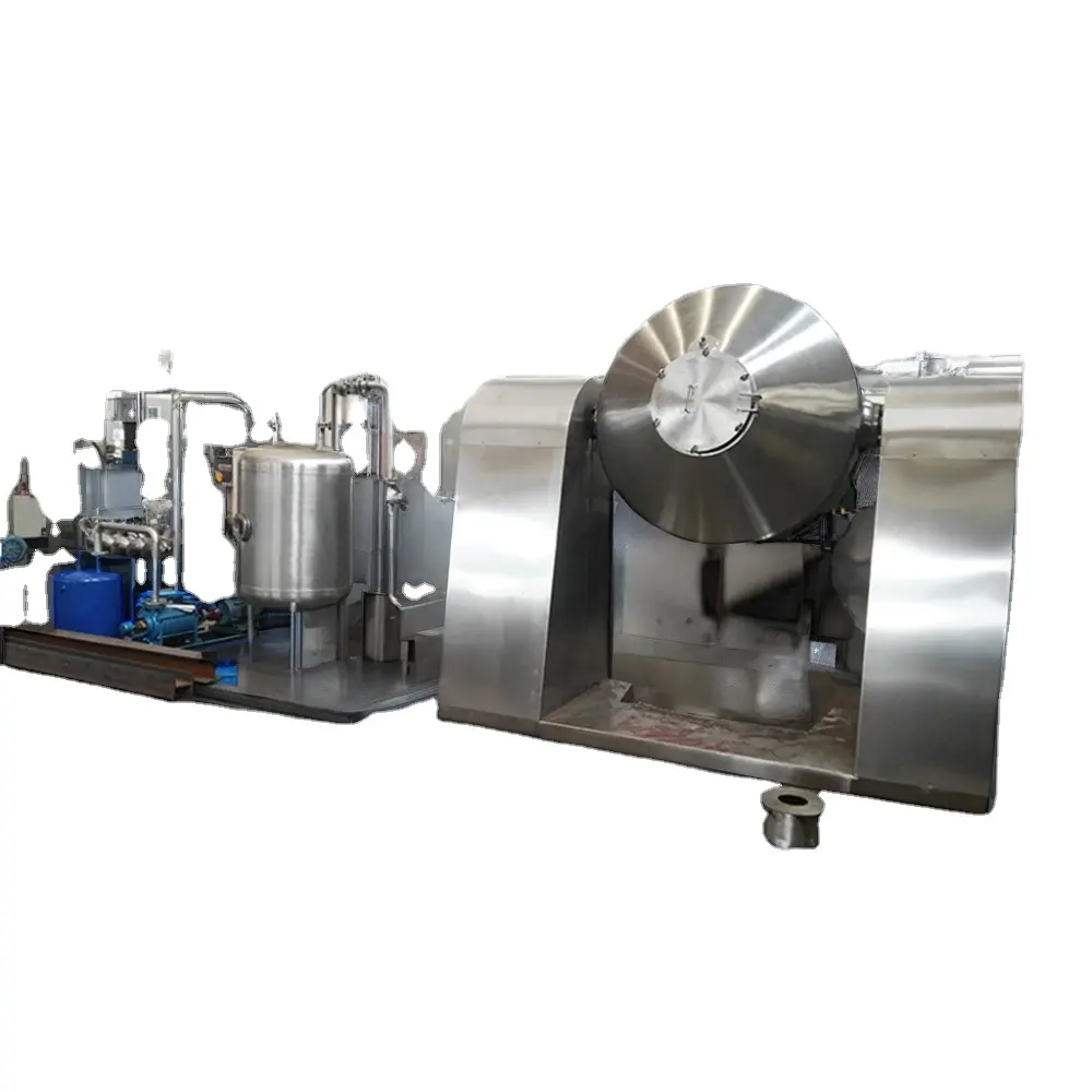 Secador rotatorio al vacío de doble cono con sistema de recuperación de solventes Equipo de secado al vacío de calentamiento al vapor