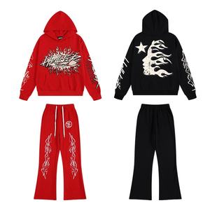 Felpa con Cappuccio NFC Cross-Border Nuova Collezione Europea e Americana Hell Star Trendy Brand Oversize <span class=keywords><strong>Retro</strong></span> in Spugna di Cotone Streetwear con Stampa Lettering - Product Image 4