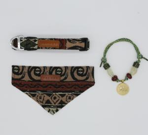 गैंडा कुत्ते बिल्ली कॉलर मोती हार सेट समायोज्य गर्दन स्ट्रैप क्रिस्टल प्यारा मोती कुत्ता कॉलर - Product Image 2