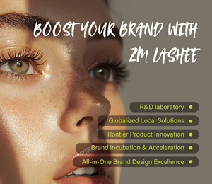 ZM <strong>LASH</strong> Korean Vegan Handmade Pre Bond Glued <strong>Lashes</strong> Strips Wholesale Waterproof Reusable Press on <strong>Half</strong> <strong>Lash</strong> - Product Image 6