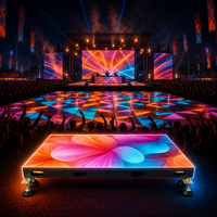 Panneau de sol de danse interactif LED P3, pleine couleur, antidérapant, étanche, sans joint, pour fêtes, mariages, scènes, KTV