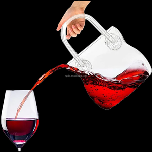 <span class=keywords><strong>Carafe</strong></span> à vin en verre borosilicate en forme de sac à main, design créatif, pour vin rouge et cocktails – Vente en gros - Product Image 2