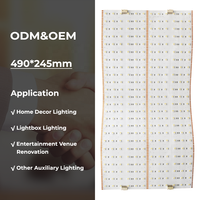 Feuille LED Flexible Ultra-Fine DC24V 288 LEDS 490x245mm SMD5050 RGBW 4-en-1 Découpable pour Rétroéclairage Marbre et Aménagement Paysager