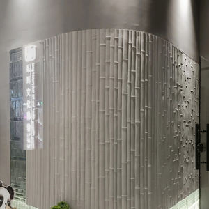 Tuiles de décoration murale extérieure en pierre flexible de style moderne 3D, travertin, colonne romaine, imperméables, ignifuges, design de modèle 3D - Product Image 6