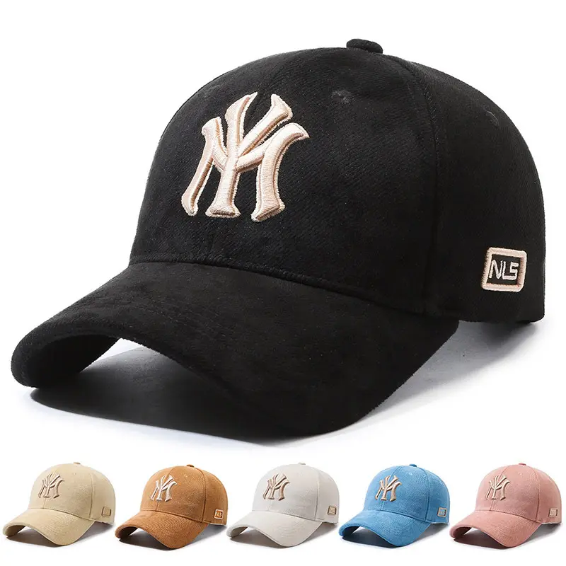 Vente chaude Logo Personnalisé De Haute Qualité Un Cadre 5 Panneau Broderie Vintage Bleu Velours Côtelé Snap Back Chapeaux En Gros Casquette De Baseball