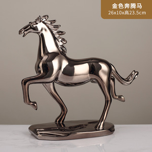 Décoration de maison personnalisée en gros Décoration de <span class=keywords><strong>cheval</strong></span> debout Statue en résine Sculpture Animal Ornement Statue de <span class=keywords><strong>cheval</strong></span> d'or <span class=keywords><strong>arabe</strong></span> - Product Image 6