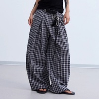 Pantalon plissé décontracté classique et confortable pour homme, coupe ample, en coton de haute qualité, style costume à carreaux, vente en gros