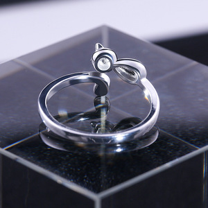 Cute <b>Cat</b> Open <b>Ring</b> Adjustable Animal Finger Accessory for Women Fun Daily Party Gift - Product Image 4