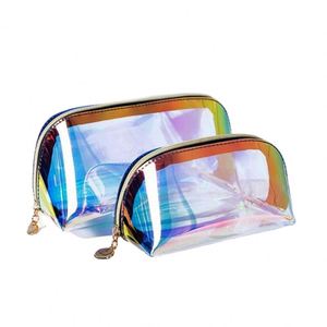 Wholesale Holographic <b>Transparent</b> PVC Cosmetic Translucent Pouch Clear Laser Tote <b>Bags</b> for <b>Makeup</b> Storage <b>bag</b> - Product Image 1