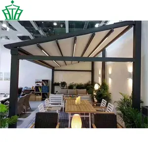 Awnings 정원 pergola 금속 프레임 원격 제어 pergola