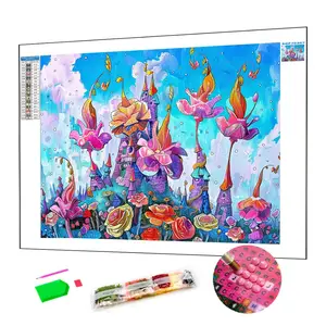 Factory Direct Diamond Painting Cartoon Diamond Paintings Castle Rhinestones Drawing Kits DIY Diamond Art Painting Manufacturer