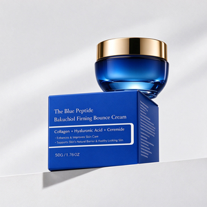 Crème visage multi-peptides GHK Cu Tripeptide de cuivre 1 Acide hyaluronique Panthénol Beurre de karité Crème hydratante lissante pour le visage - Product Image 1