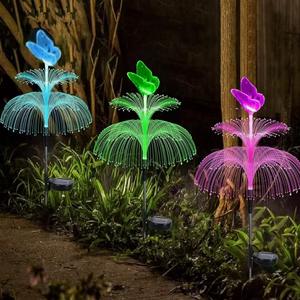 Faroles Decorativos Coloridos Personalizados de Fábrica, Luces Solares LED de Fibra Óptica <span class=keywords><strong>con</strong></span> Forma de Medusa, Impermeables para Exteriores, para Jardín <span class=keywords><strong>y</strong></span> Patio - Product Image 3