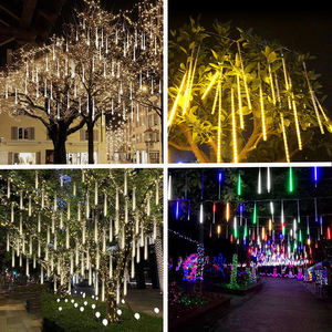 Guirnalda de Luces LED de Lluvia de Meteoros Navideñas <span class=keywords><strong>CX</strong></span>, para Exteriores, Bodas, Fiestas, IP65 Impermeable, Funciona con Pilas, Luces de Estrellas Fugaces, para Festivales - Product Image 6