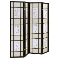 Diviseur de pièce d'écran Shoji japonais traditionnel peint à la main en bois système de cloison décorative revêtement en tissu rétractable