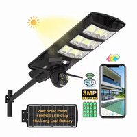 Lampe Solaire de Rue Intégrée Tout-en-Un à LED de Sécurité IA 100W 300W 1000W, Caméra de Surveillance Extérieure 4G 5G avec Caméra CCTV