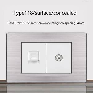 Enchufe y toma de corriente avanzados de la serie 118 para electrodomésticos de acero inoxidable, TV, LAN, satélite y ordenador - Product Image 3