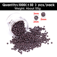 AliLeader 1000 pièces Anneaux de raccordement en cuivre, perles d'extension capillaire en aluminium à visser, micro-anneaux nano, outil pour extensions de cheveux