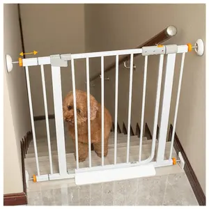 MINGHUA için fabrika kaynağı metal çit merdiven pet kapısı bebek bariyer kedi ve köpek kapı çit köpek