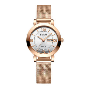 Montre sport et loisirs pour femme, dernier design minimaliste tendance, bracelet en acier inoxydable, étanche 3ATM, mouvement à quartz. - Product Image 3