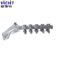 Serre-câble de tension de type boulonné en alliage d'aluminium galvanisé série NLD, certifié IEC/GB, accessoires pour lignes aériennes électriques